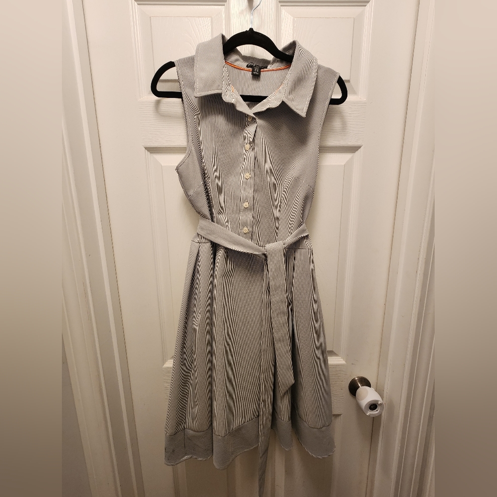 Stripped Button Dress